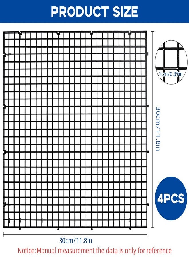 Qpets مجموعة فواصل أحواض السمك من كيو بيتس®، 4 قطع، شبكة سلكية مع 4 أكواب شفط، ألواح عزل بلاستيكية من البولي بروبيلين، فواصل لأحواض السمك لفصل الأسماك والسلاحف والسحالي - 30 × 30 سم - Image 2